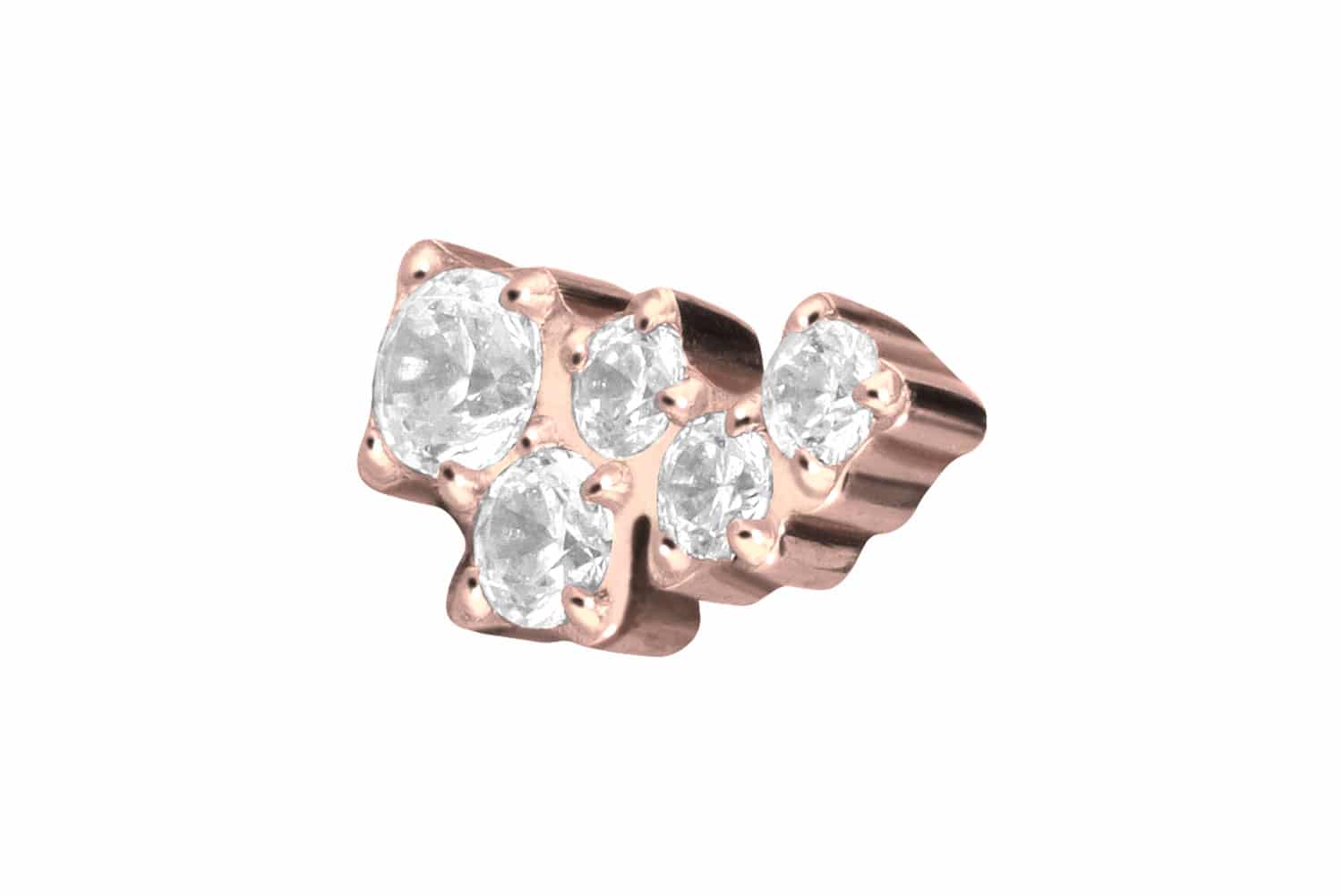 Titan Schraubaufsatz mit Außengewinde KRISTALLWOLKE von Piercingline